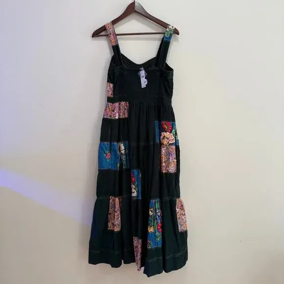 New NWT Anthropologie x Maeve Patchwork Corduroy Midi Dress Green Size S -  threedaughtersproperties.com